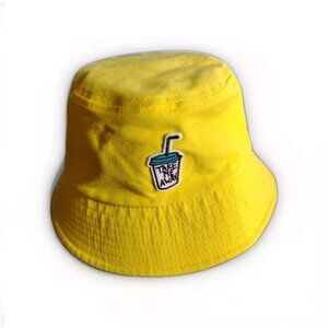 Bucket Hat Unisex Reversible Yellow Black
